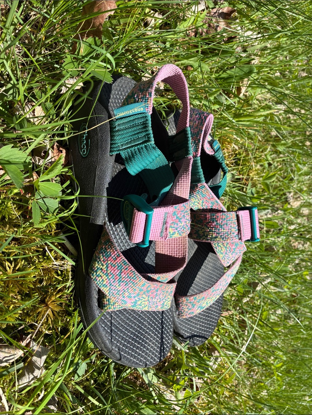 Chaco Women's Multicolor Pink Green Strappy Sandals